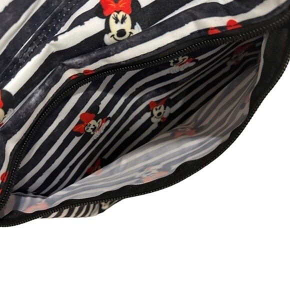 Disney Minnie Mouse Black White Striped Backpack with Red Accents main image 6